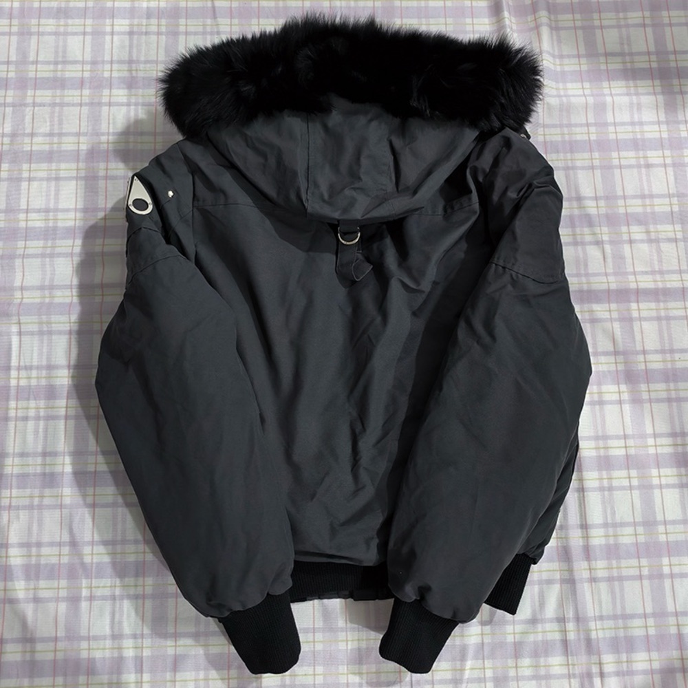 Moncler Black Hooded Down Jacket - Picture 10 of 14